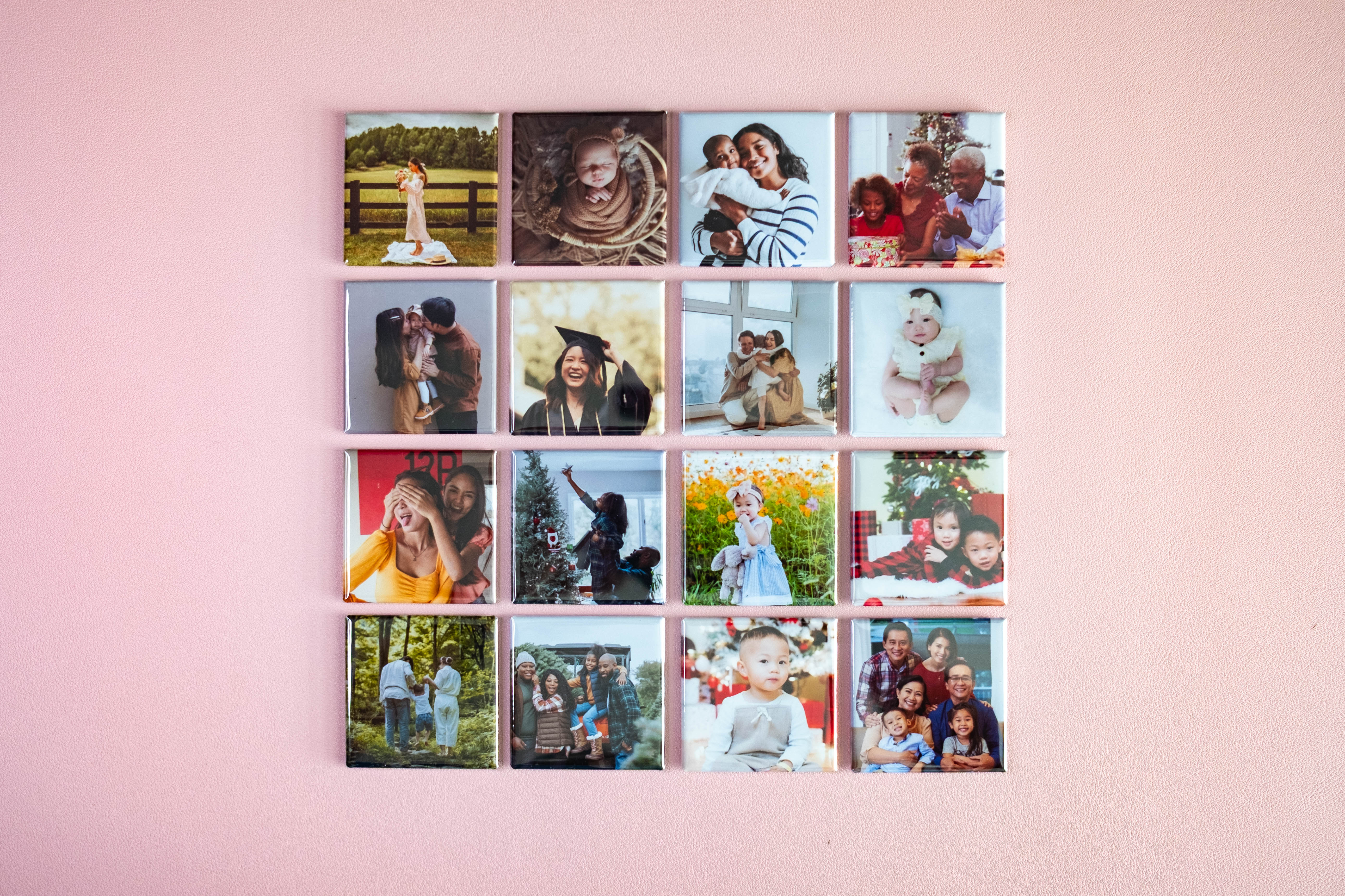 Custom 2x2 Square Photo Magnets - Set of 16