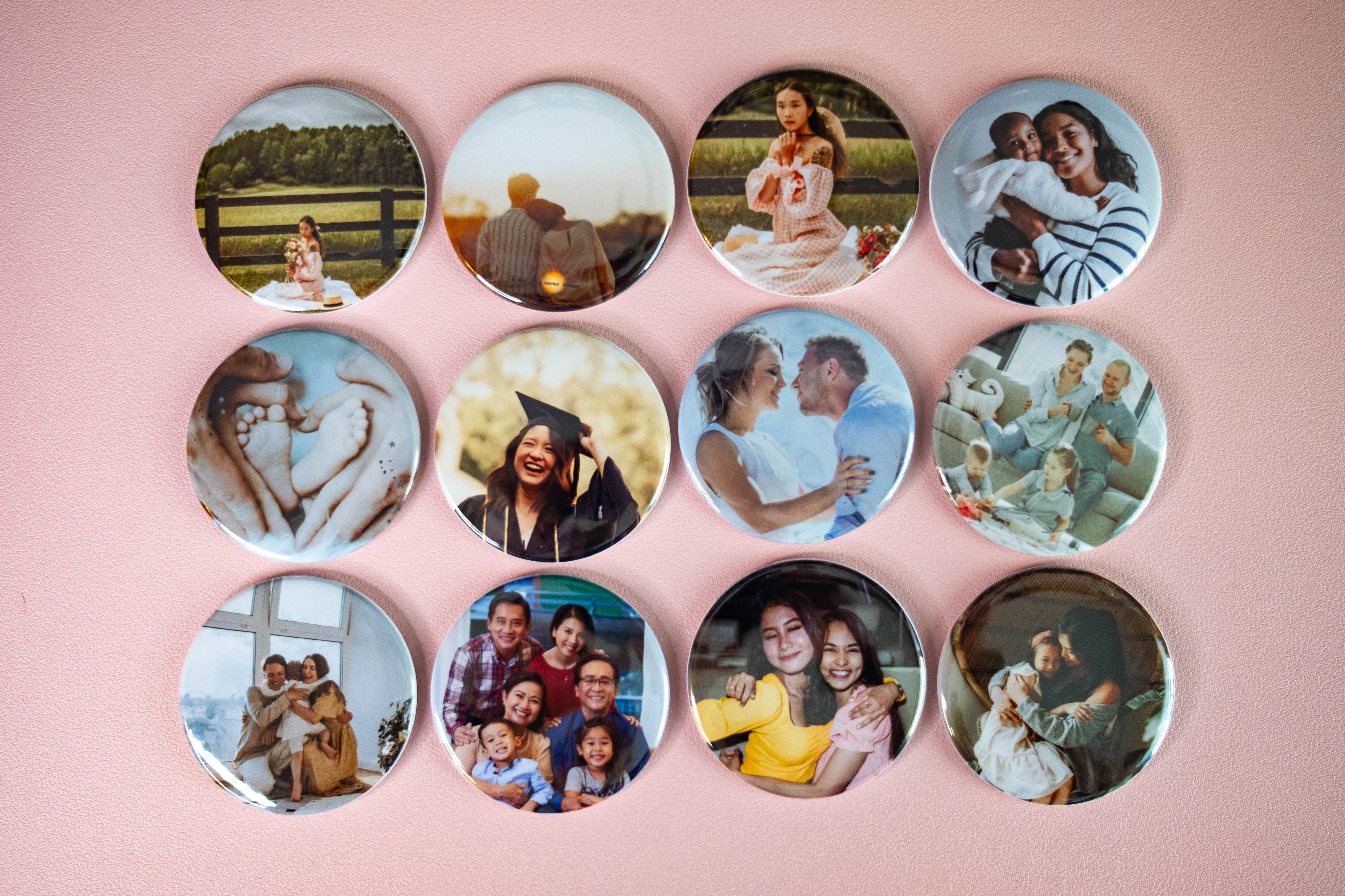 Custom 2.25” Round Photo Magnets- Set of 12
