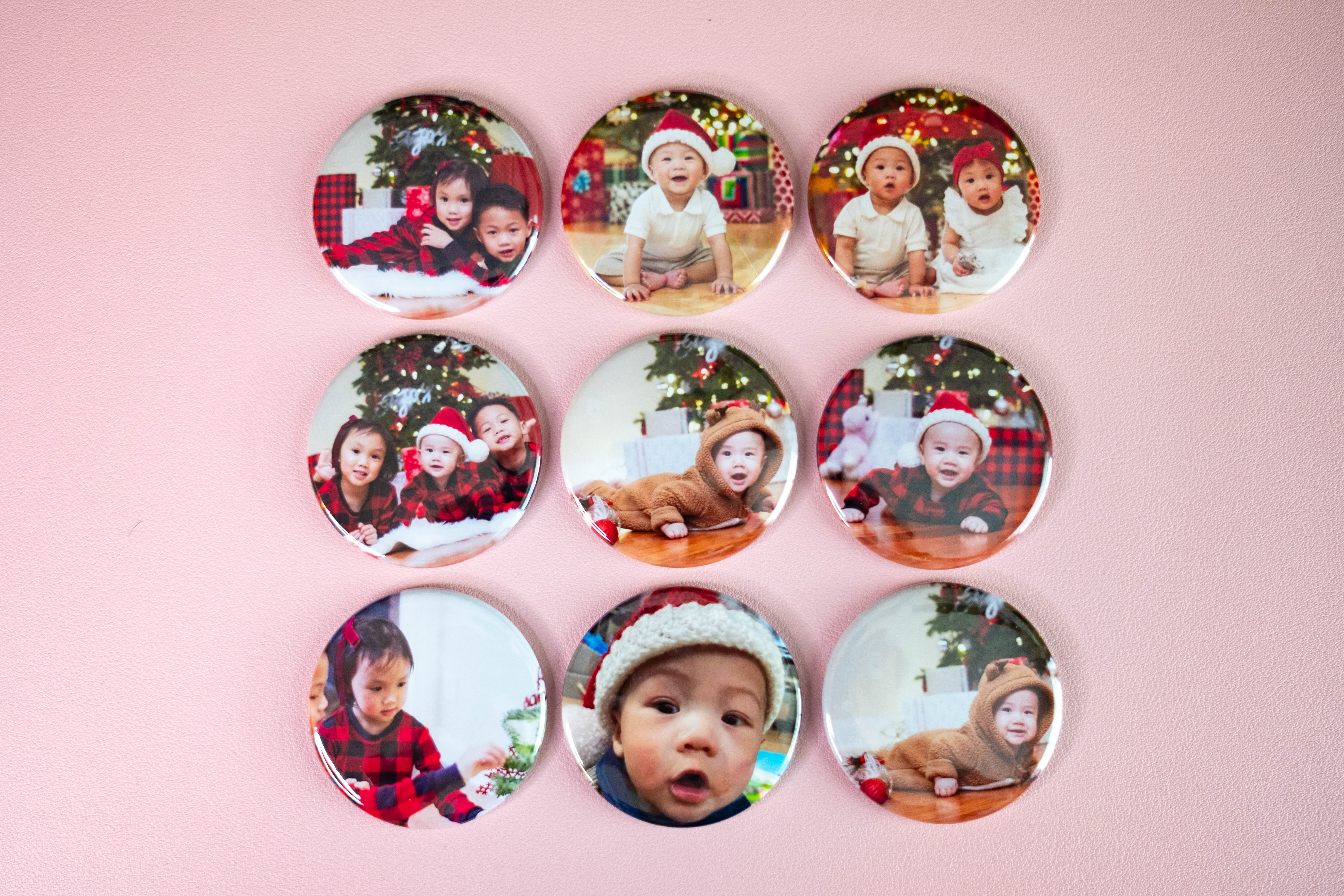 Custom 2.25” Round Photo Magnets- Set of 9