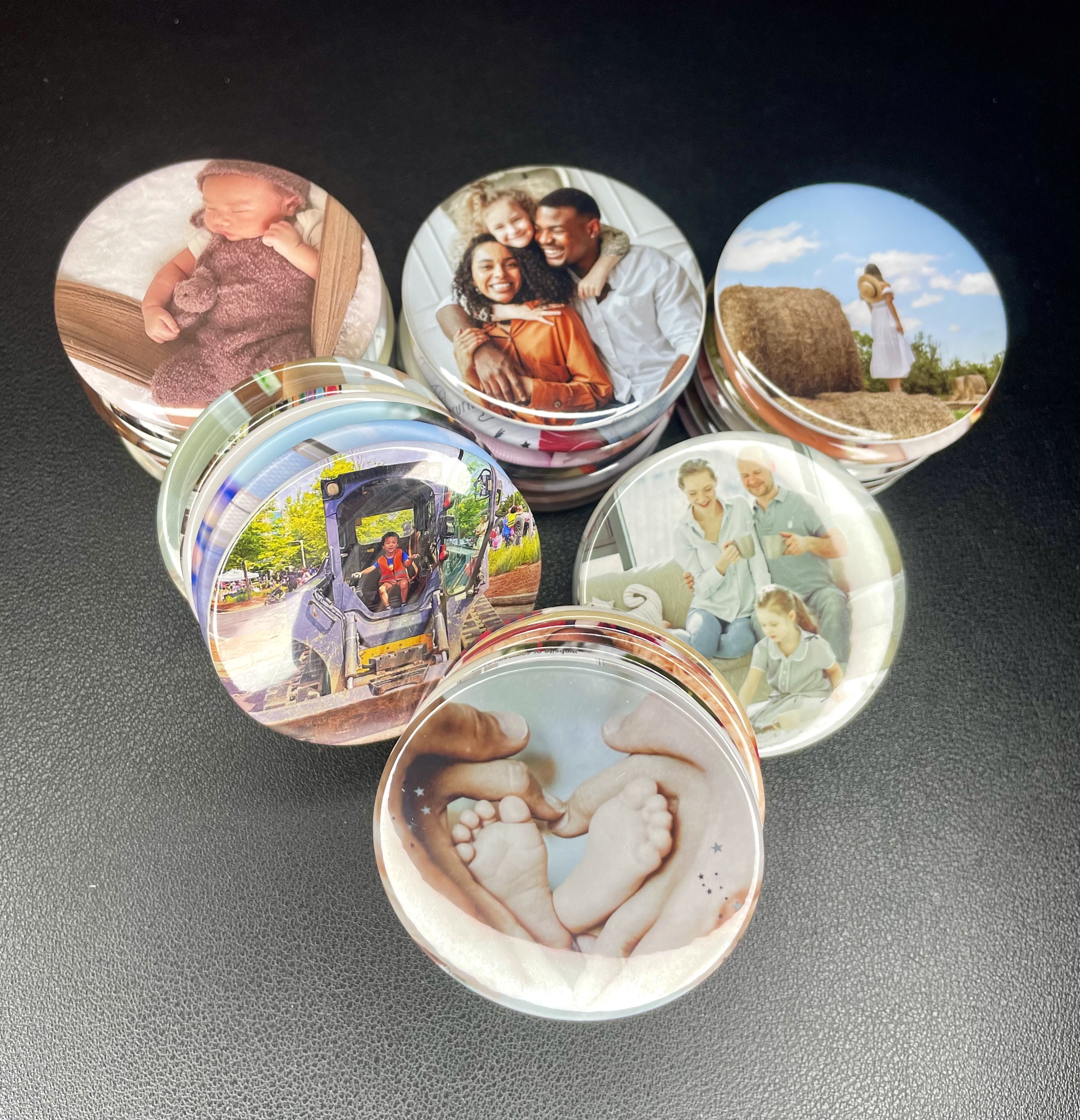 Custom 2.25” Round Photo Magnets - Set of 50
